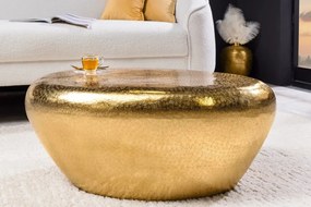 Masuta de cafea Extravaganta, Aluminiu, Auriu, STONE 75cm