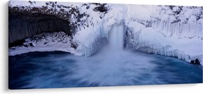 Tablou cu cascadele iarna (120x50 cm)