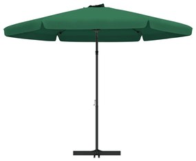 Umbrela de soare de exterior cu stalp din otel, verde, 300 cm Verde