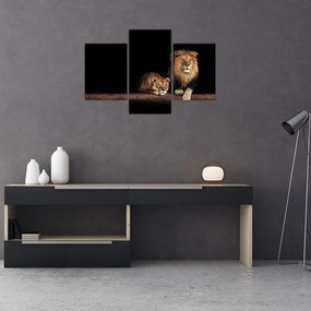 Tablou - Leu și leoaică (90x60 cm)