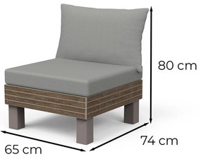 Canapea de grădină Elements Signature cu 1 loc, nuc