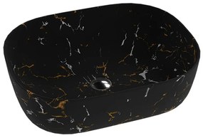 Lavoar pe blat Rune Sverre dreptunghiular 50 cm negru mat