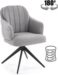 Scaun K570, gri/negru, stofa/otel, 61x70x92 cm