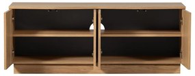 Comodă TV în culoare naturală din lemn de stejar 133x52x45 cm Zuma – WOOOD
