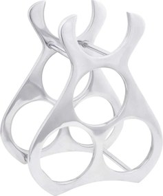 vidaXL Raft pentru vin Argintiu 23 x 14 x 28 cm Aluminiu