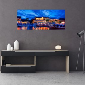 Tablou - Orașul de noapte Hoi An, Vietnam (120x50 cm)