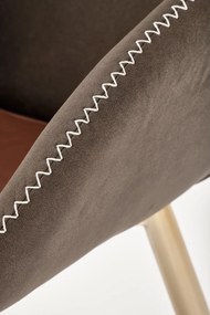 Scaun K304 piele ecologica gri maro