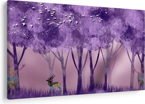 Tablou - Cerbi în pădurea magică (90x60 cm)
