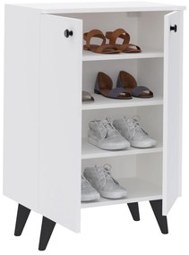 Pantofar Luton, 2 Usi, Alb, 62 x 35 x 90 cm