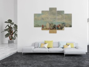 Tablou - Eugène Boudin, Beach Scene, reproducere (150x105 cm)