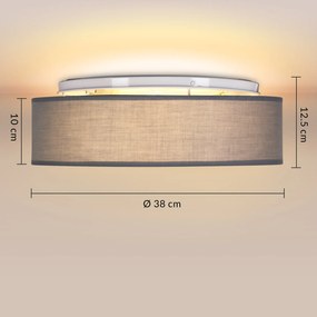 Deuba Plafoniera Ø38cm - gri