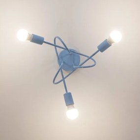 Lustră aplicată OXFORD, 3xE27/15W/230V, albastră
