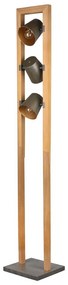 Lampadar în culoare naturală cu abajur din metal (înălțime 150 cm) Bell – Trio