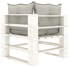 Set mobilier gradina din paleti, 7 piese, perne gri taupe, lemn taupe and white, 1