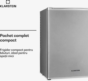 Klarstein Happy Hour 33, minibar, 33 l, 5 - 15 °C, clasa energetică G, silențios, 25 dB, lumină LED, alb