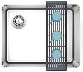 Scurgător de vase gri ajustabil din plastic 43x13 cm Platform – Joseph Joseph