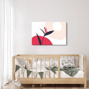 Tablou - Abstracție florală roz N⁰1 (90x60 cm)