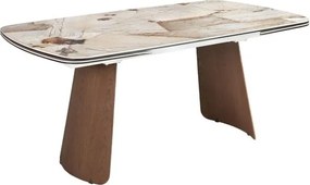 Masa extensibila design LUX Porcelain Marble 180-260cm