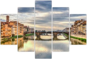 Tablou - Pod peste râu (150x105 cm)