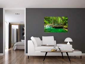 Tablou - Cascada Erawan din Kanchanaburi, Thailanda (90x60 cm)