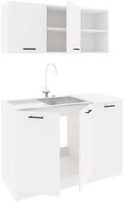 Set Bucatarie Ara, Alb, L 120 cm