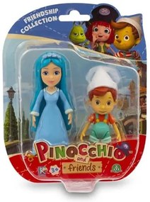 Figurina Pinocchio si Prietenii 9 cm Pinocchio si Zana cu par turcoaz FAPNH02000 PTF