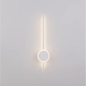 Aplica LED design modern minimalist CLOCK alba