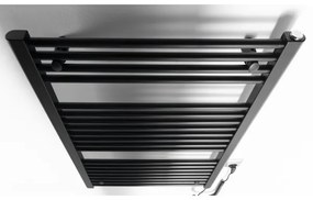 Radiator portprosop electric pentru baie Aqualine DIRECT-E 400W/230V 96 cm negru mat