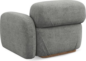 Modul pentru canapea modulară gri cu tapițerie din țesătură bouclé (cu colț pe partea dreaptă) Ailani – Makamii