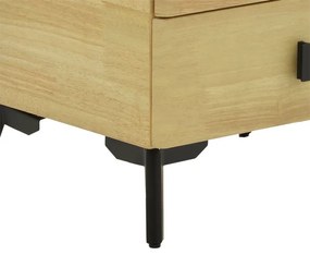 Noptiera Alessio MDF culoare lemn natural - negru metal 46x37x47cm