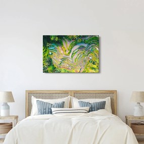Tablou cu lanuri de orez din privire de sus (90x60 cm)
