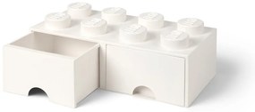 Cutie depozitare cu 2 sertare LEGO®, alb - bej