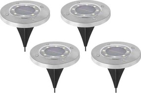 Set de 4 lămpi solare CLAVO cu LED, baterie 1x AAA, 4000K, IP44, 300 mAh