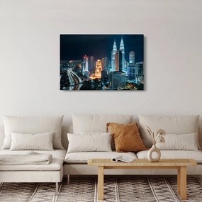 Tablou - Noaptea în Kuala Lumpur (90x60 cm)