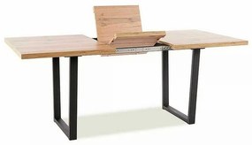 Masă de bucătărie Danny, stejar artisan / negru