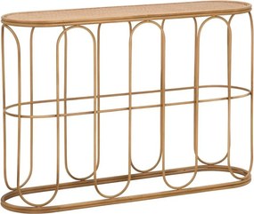 Masă consolă în culoare naturală din ratan 32x110 cm Samui – Mauro Ferretti