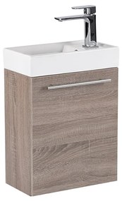 Mobilier de baie fantastic, cu lavoar, în culoarea stejarului York