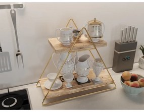 Organizator cu rafturi 35x40 cm auriu