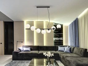 Lustra suspendata design modern Inoa negru/alb