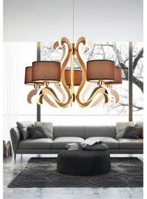 Lustră LED pe cablu AMBROSIA 5xE14/40W/230V + LED/43W cupru