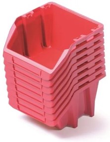 Set de 8 cutii de depozitare fiecare 14,4 x 11,8 x 8,4 cm, rosu