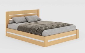 Pat lemn masiv Antico Lotus Fag Personalizabil - 180x200