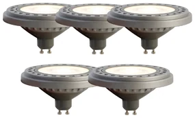 Set de 5 becuri LED GU10 AR111 8W 750 lm 3000K