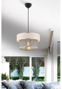 Pendul pe cablu ERO 1xE27/60W/230V crem/gri