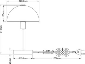 Globo 24009W - Lampă de masă ATOMA I 1xE14/40W/230V albă