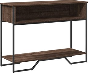 vidaXL Măsuță consolă, stejar maro, 100x35x74,5 cm, lemn prelucrat