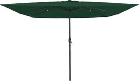vidaXL Parasol de Grădină Verde 295 x 295 x 245 cm Poliester și oțel
