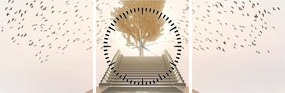 Tablou - Pod spre necunoscut (cu ceas) (90x30 cm)