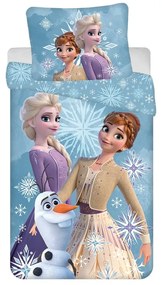 Lenjerie de pat din bumbac pentru copii pentru pat de o persoană 140x200 cm Frozen – Jerry Fabrics