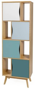 Bibliotecă cu uși Woodman Avon, turcoaz